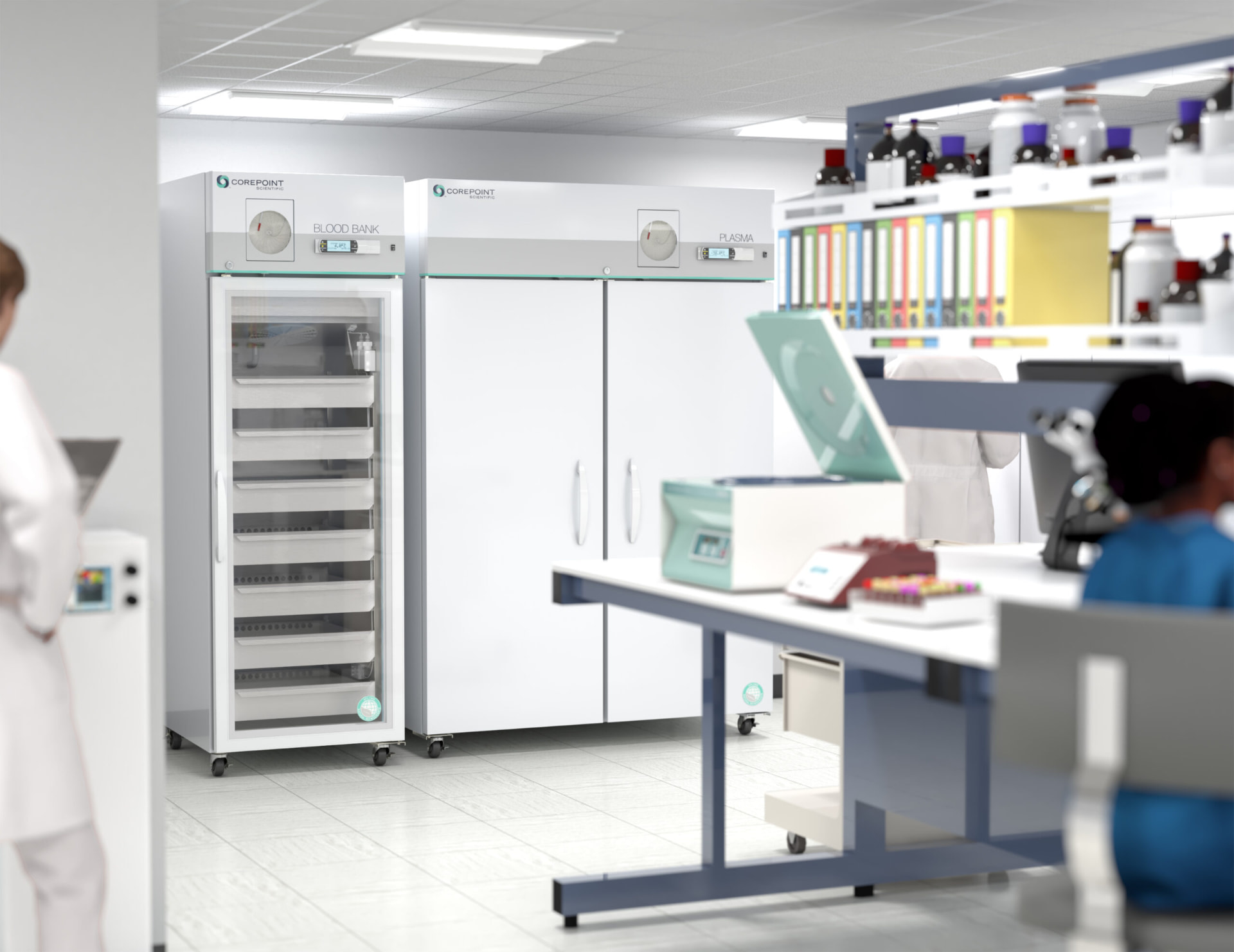 Refrigeradores de banco de sangre y plasma en el laboratorio de HAIMA